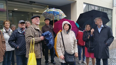 Stadtführung durch Dr. willi Knecht, auch wenn es regnet